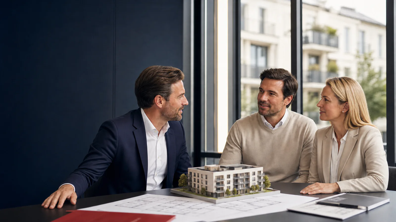 Illustrative Beratungsszene aus dem Hansa-Invest-Auftritt