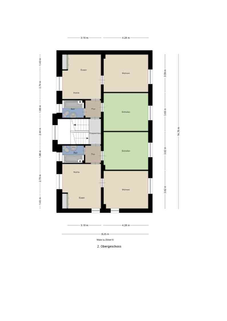 Liegnitzer Straße 1 · 2. Obergeschoss · Originalgrundriss
